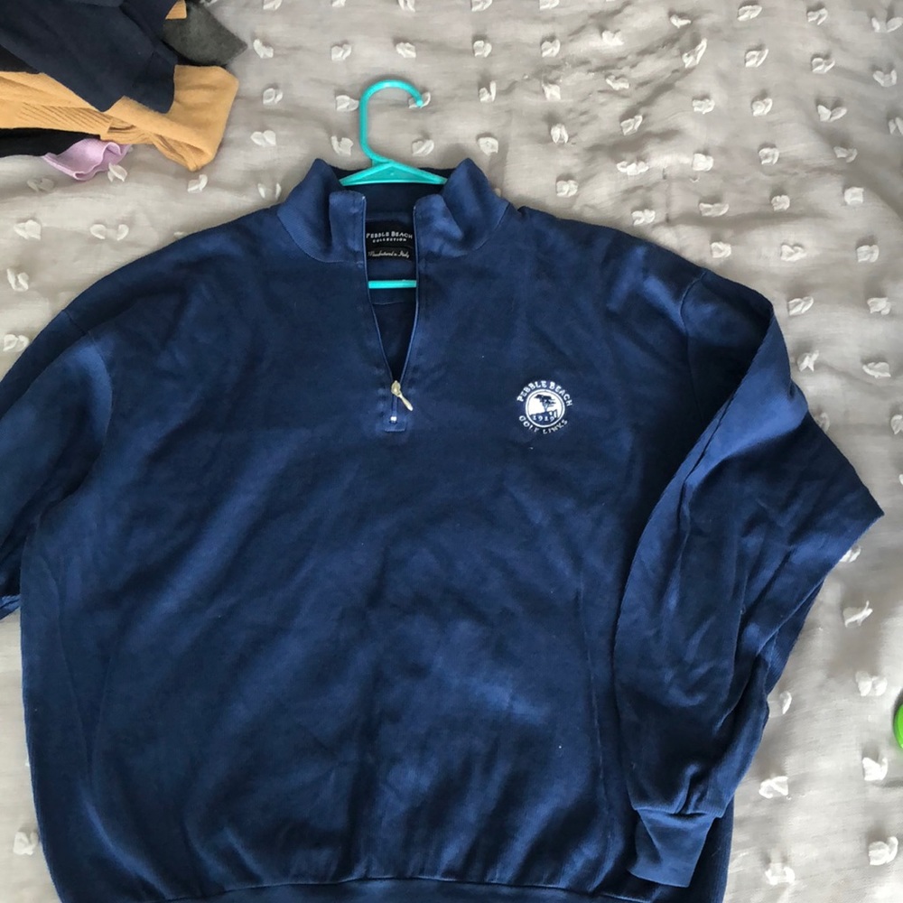 Pebble beach Gold half zip pullover
